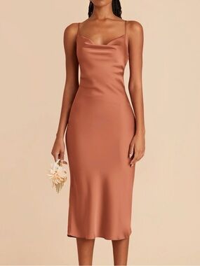 Birdy Grey Liza Dress Satin Terracotta